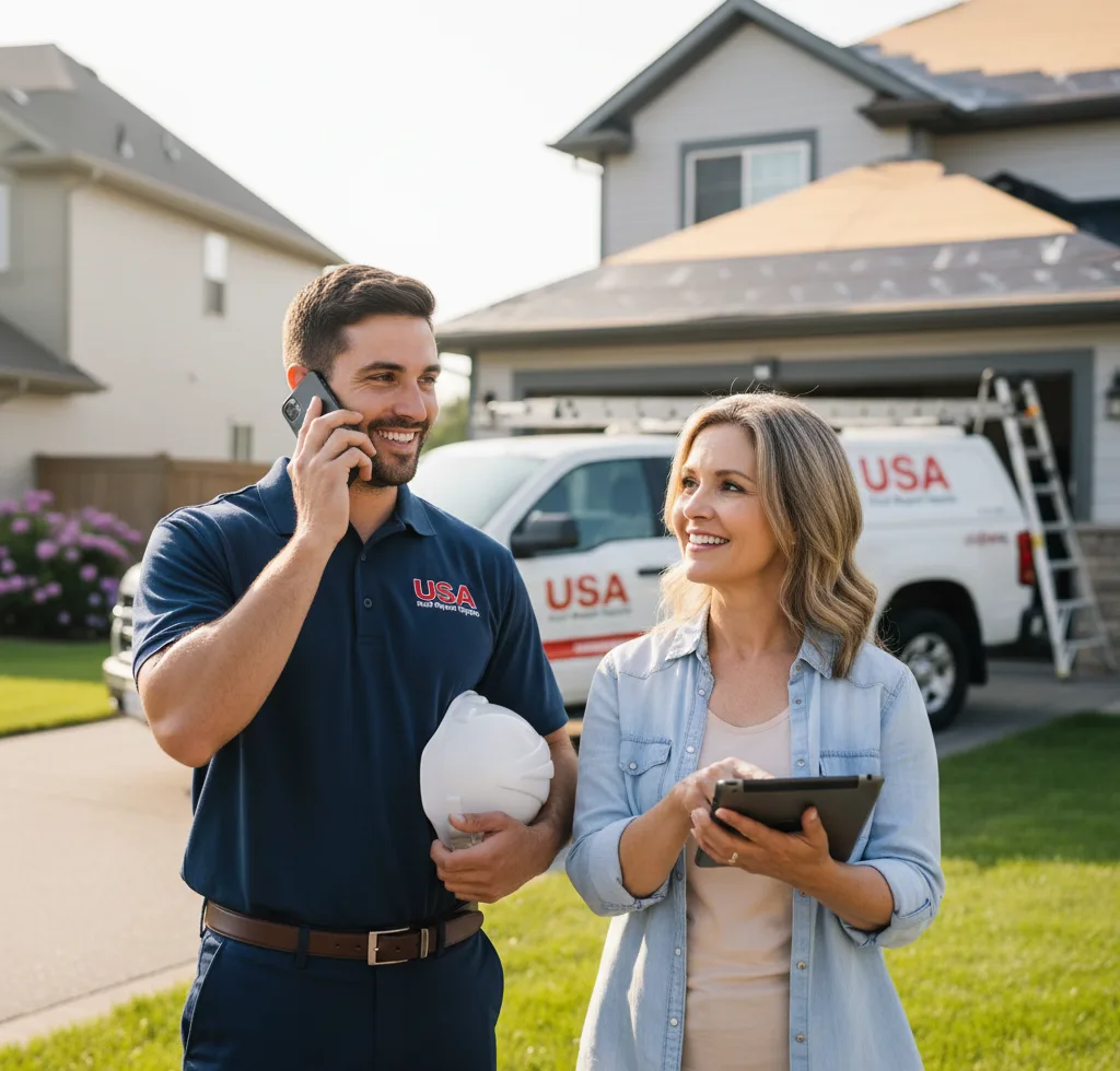 USA Roof Repair Experts customer support in Easton